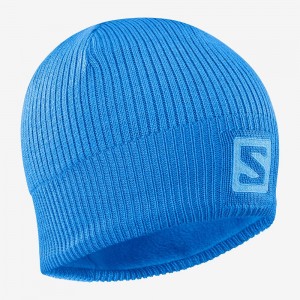 Salomon Logo Men's Caps Blue | LTYS-35480