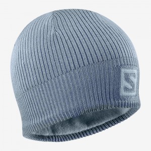 Salomon Logo Men's Caps Blue | NSXV-45731